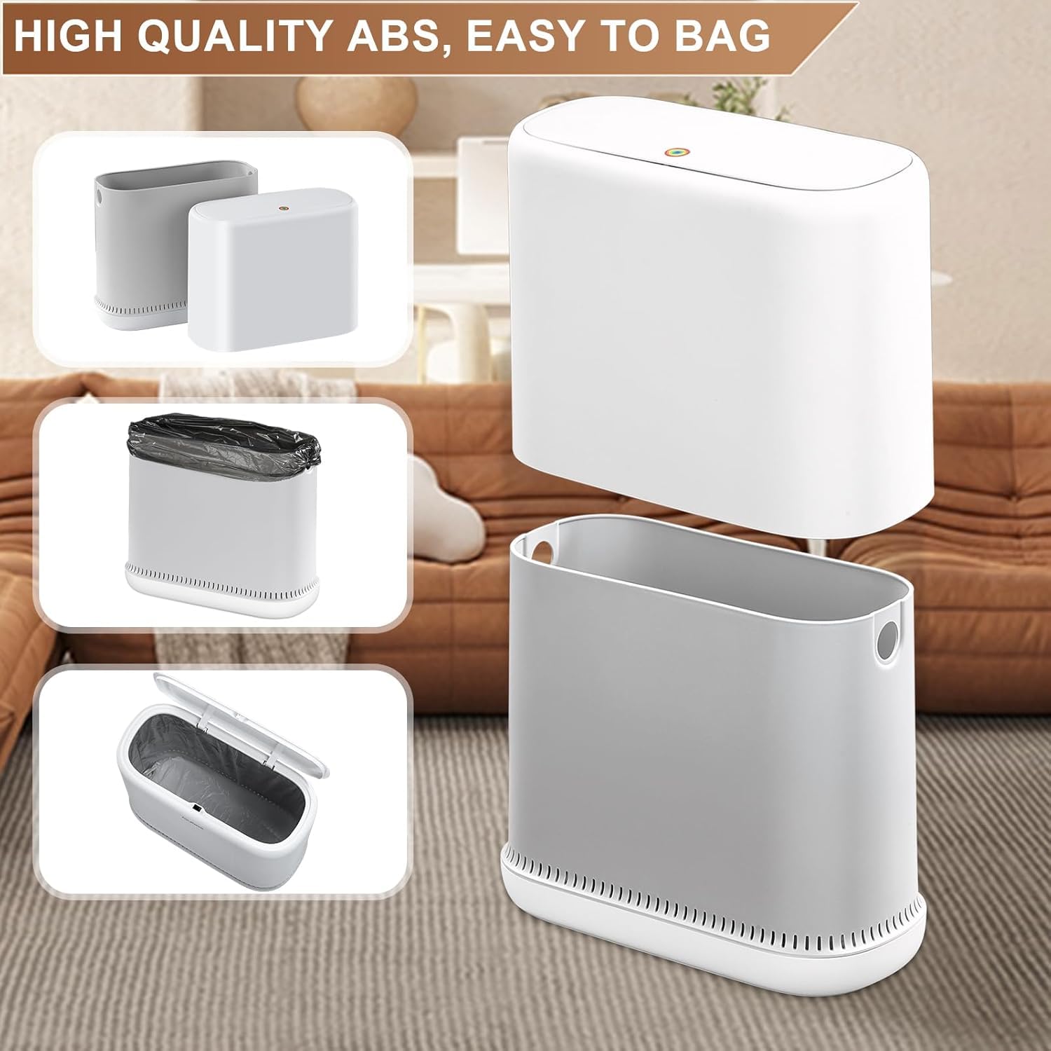 funest shown next to toilet to demonstrate compact 10L scale