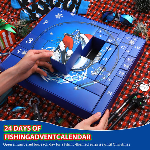 FUNID lifestyle scene of angler opening calendar at dawn, inspiring anticipation