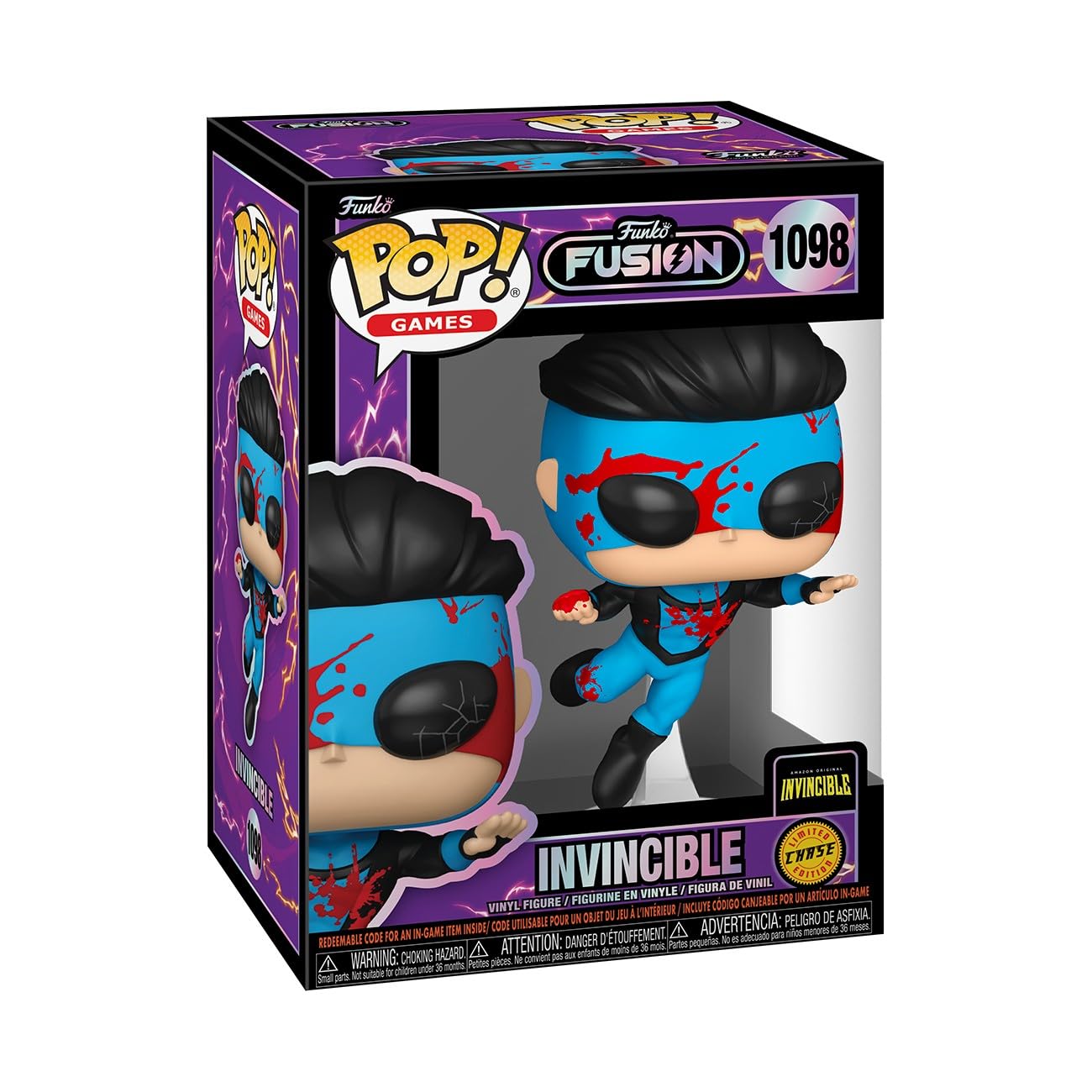 Funko Invincible close-up of paintwork and detailing, showing sharp colors and texture