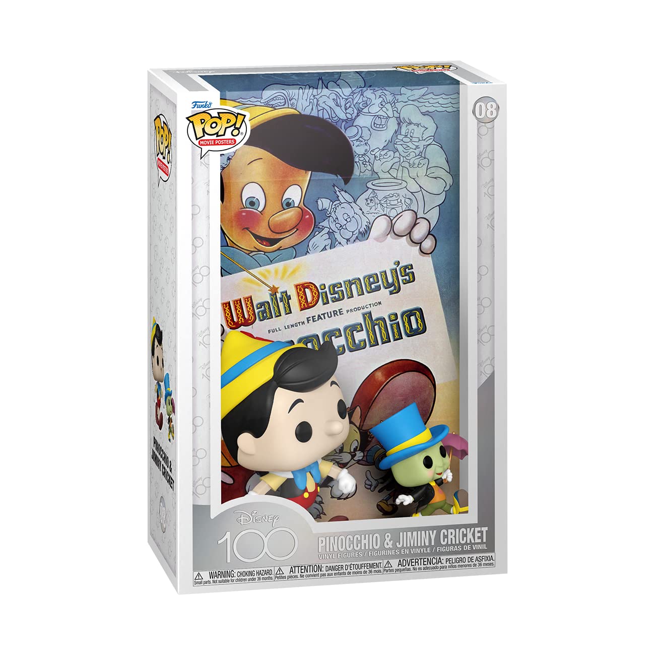 Funko close-up of Pinocchio and Jiminy Cricket highlighting craftsmanship and detail
