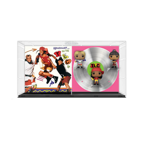 Funko TLC deluxe front display showing all three Pop! figures and case, brand-quality display