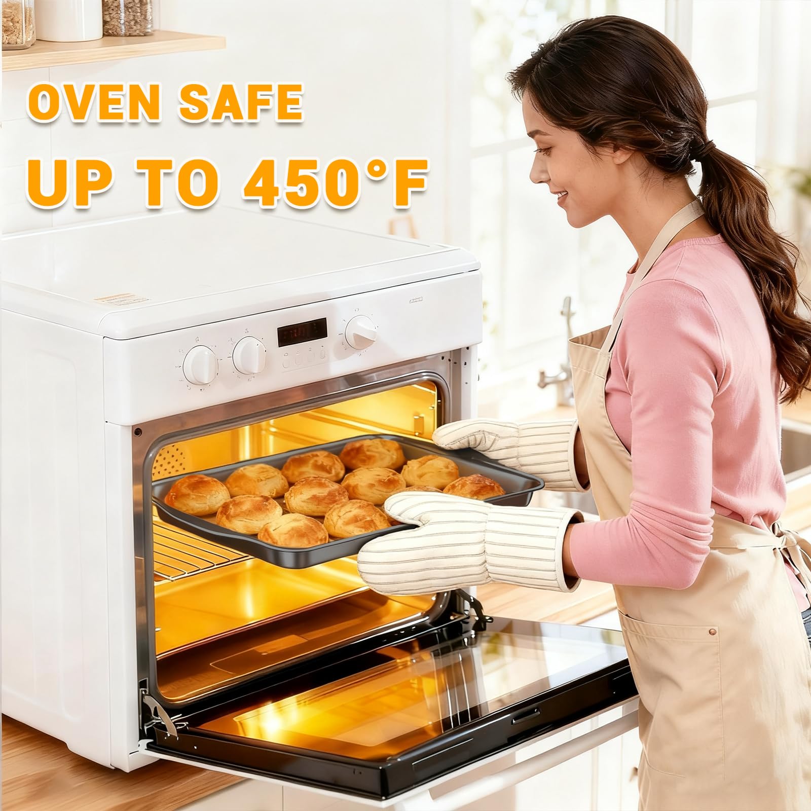 Funnydin nested storage pan stack saving cabinet space