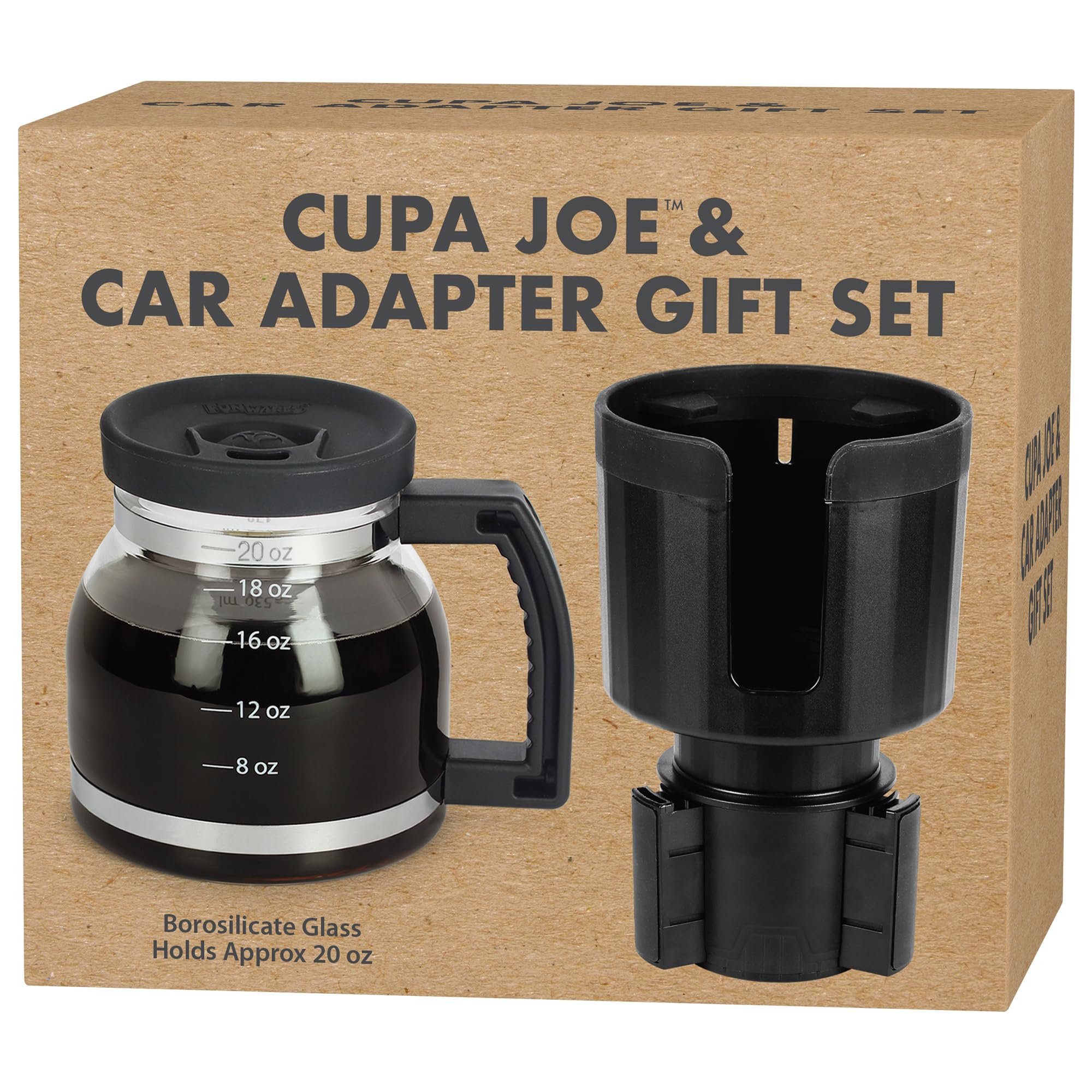Funwares Cupa Joe front view showing diner-style glass and 20 oz capacity for bold servings