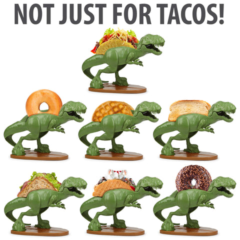 Funwares Tacosaurus used as phone holder on desk adding fun organization