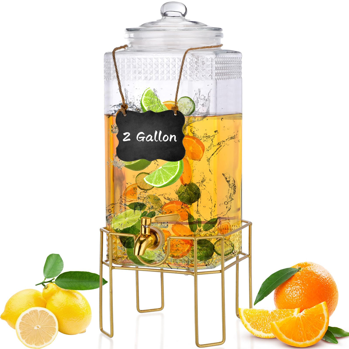 FUREEY front view on gold stand showing elegant serving setup and effortless pouring