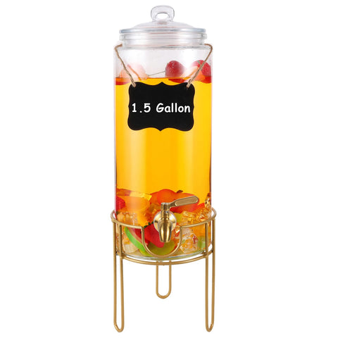 FUREEY front view with stand showing clear glass for elegant serving