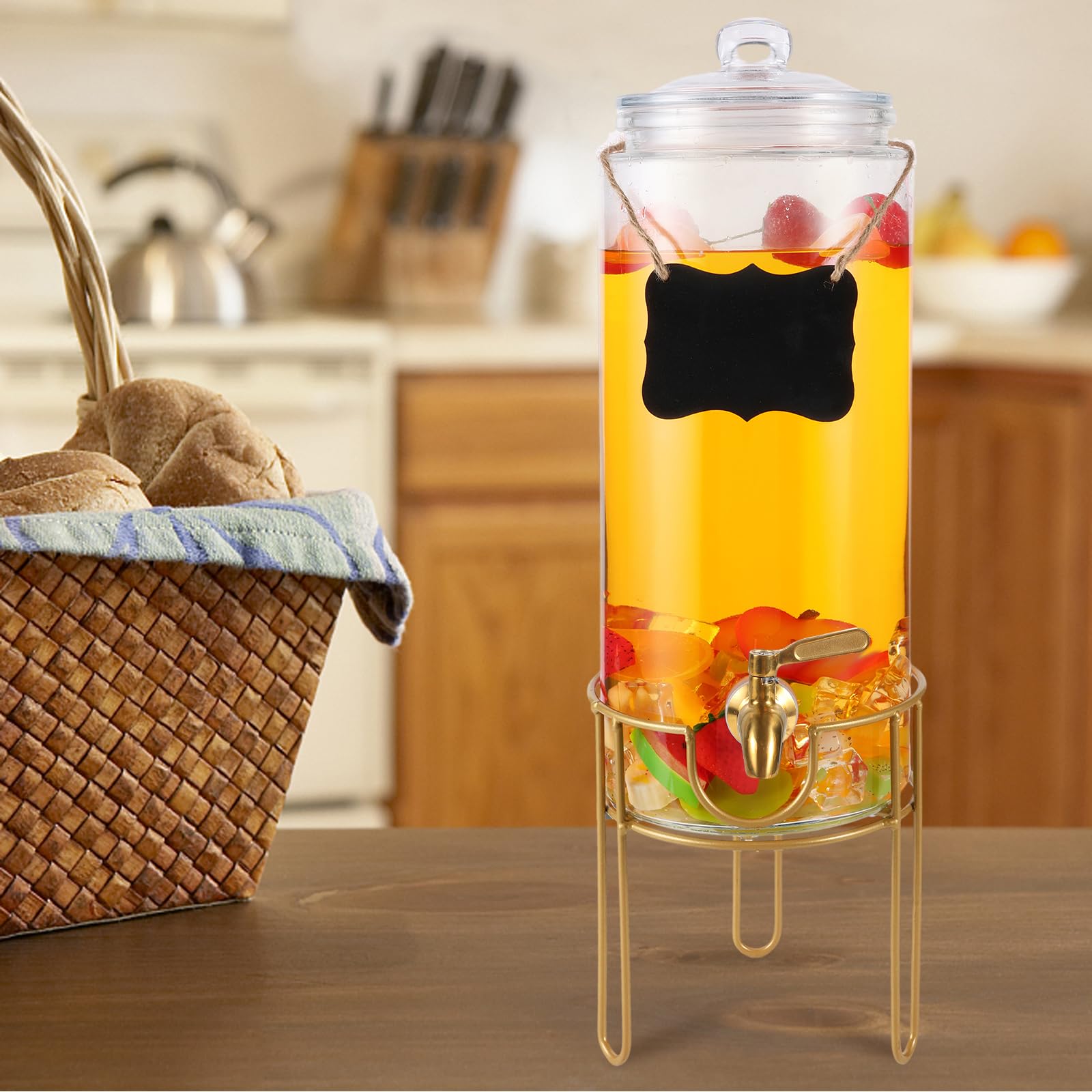 FUREEY size comparison with cups showing 1.5-gallon capacity clarity