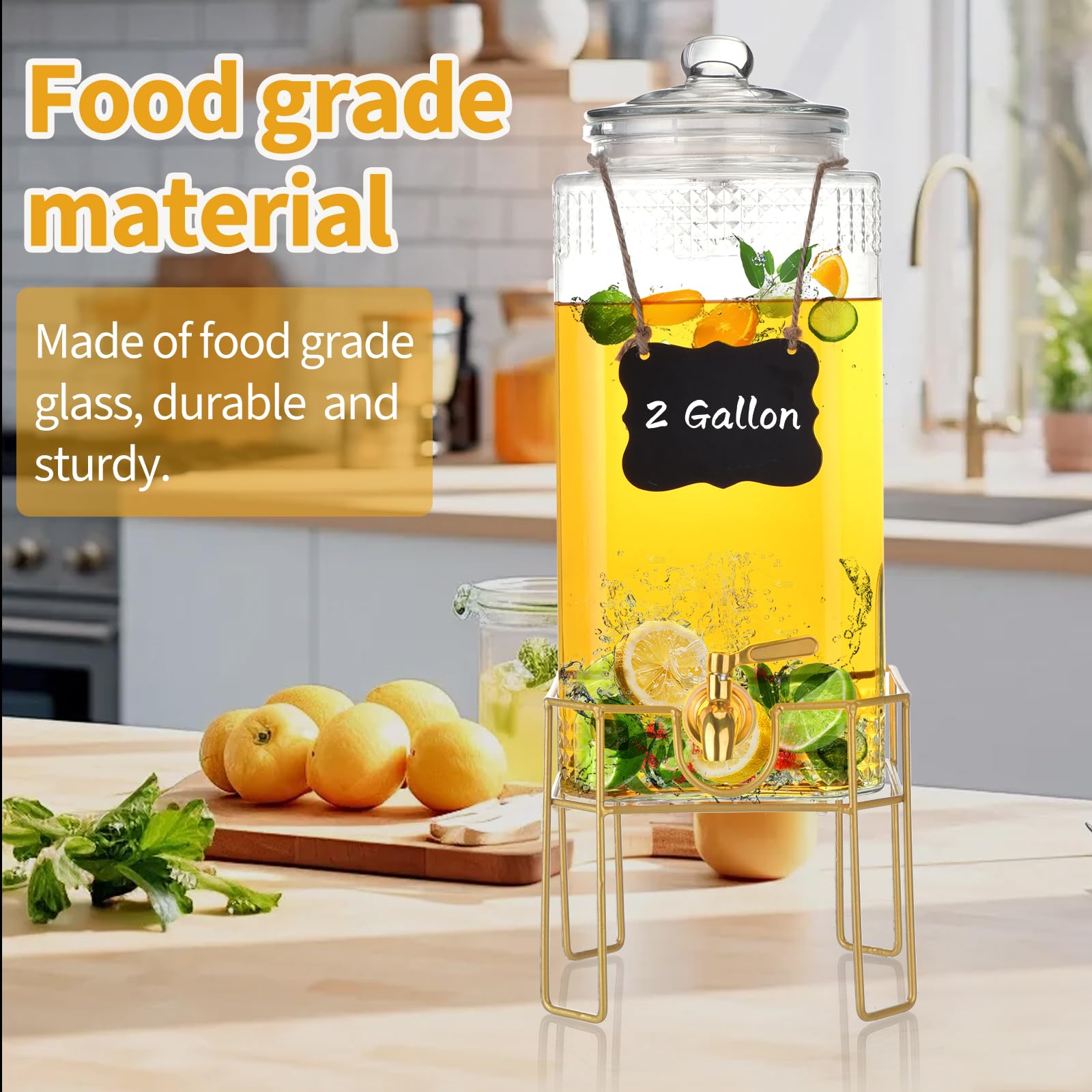 FUREEY on table with cups illustrating correct scale and convenient serving height