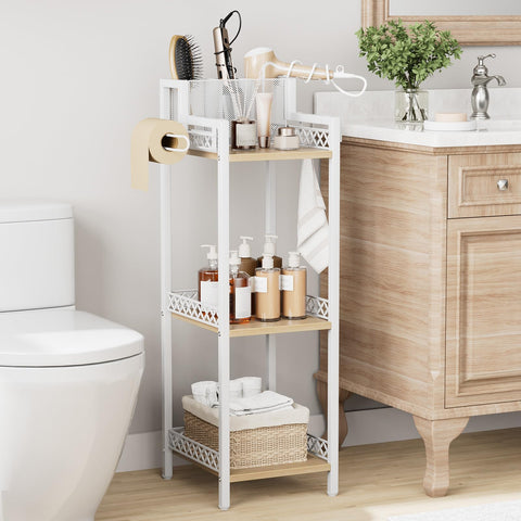 FURFUN shelf positioned beside a toilet demonstrating narrow fit