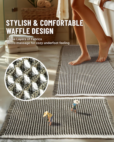 Furicher close-up of waffle weave texture highlighting plush absorbent fibers and fast drying