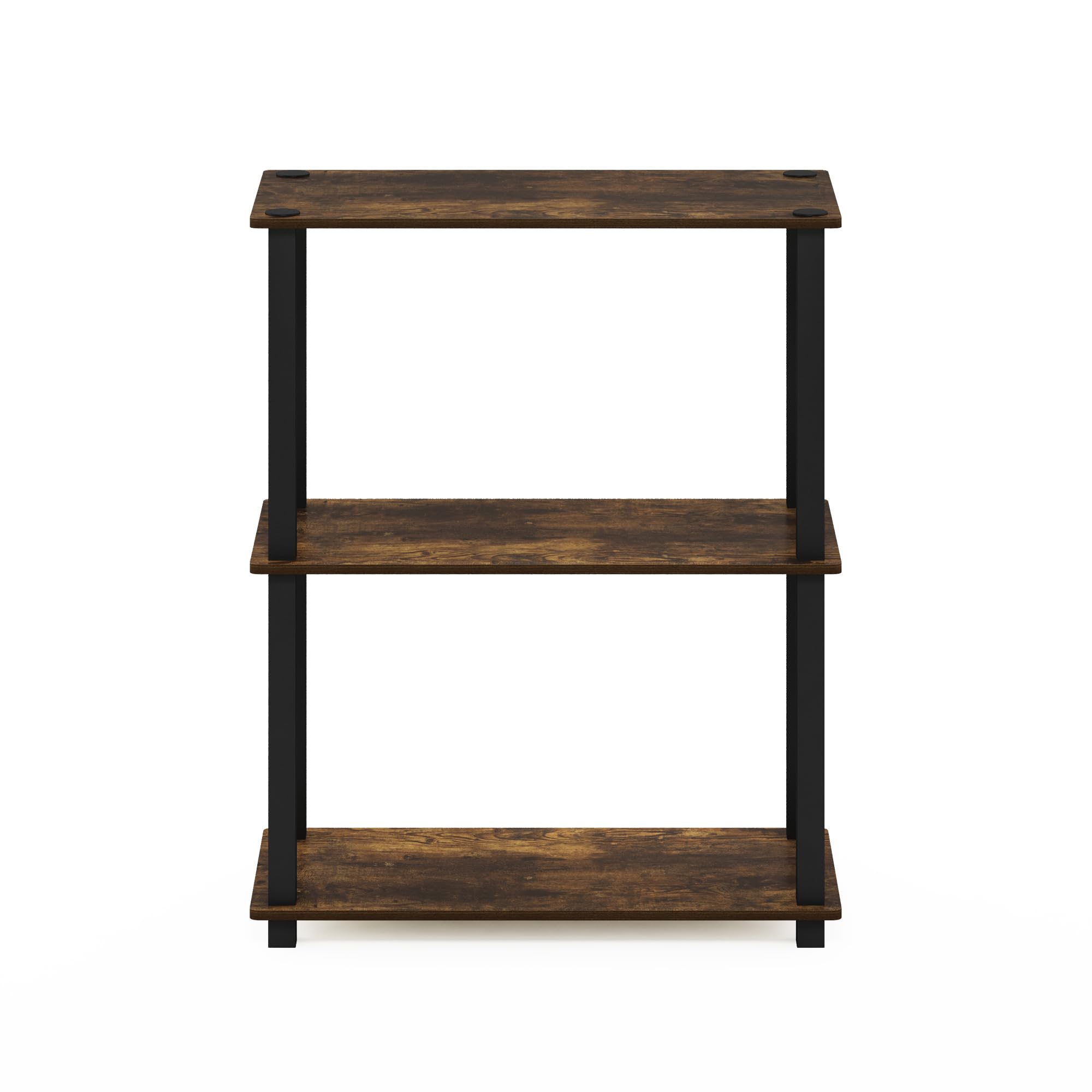Furinno shelf next to everyday items showing scale and practical sizing benefit