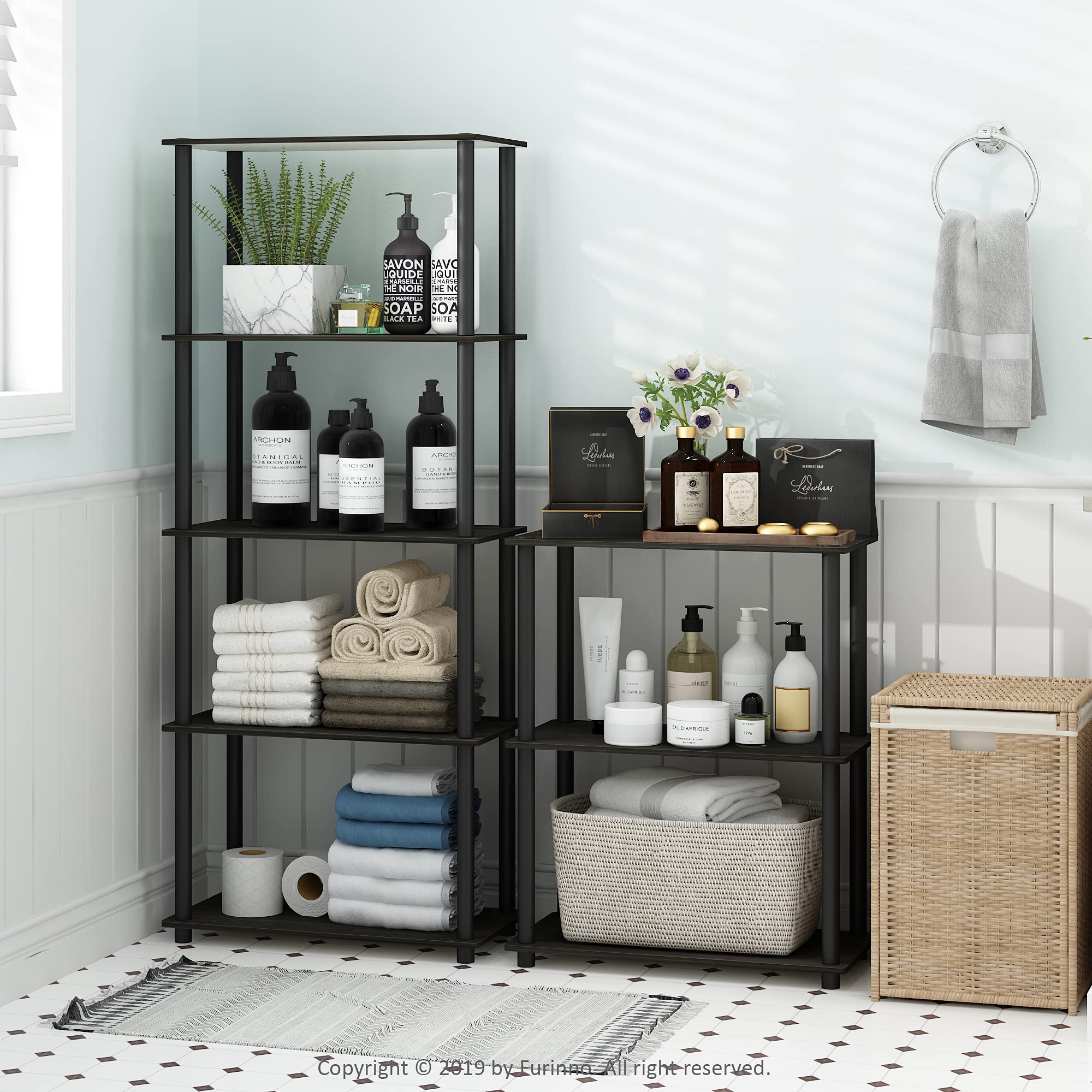 Furinno close-up of shelf surface showing durable finish and easy maintenance
