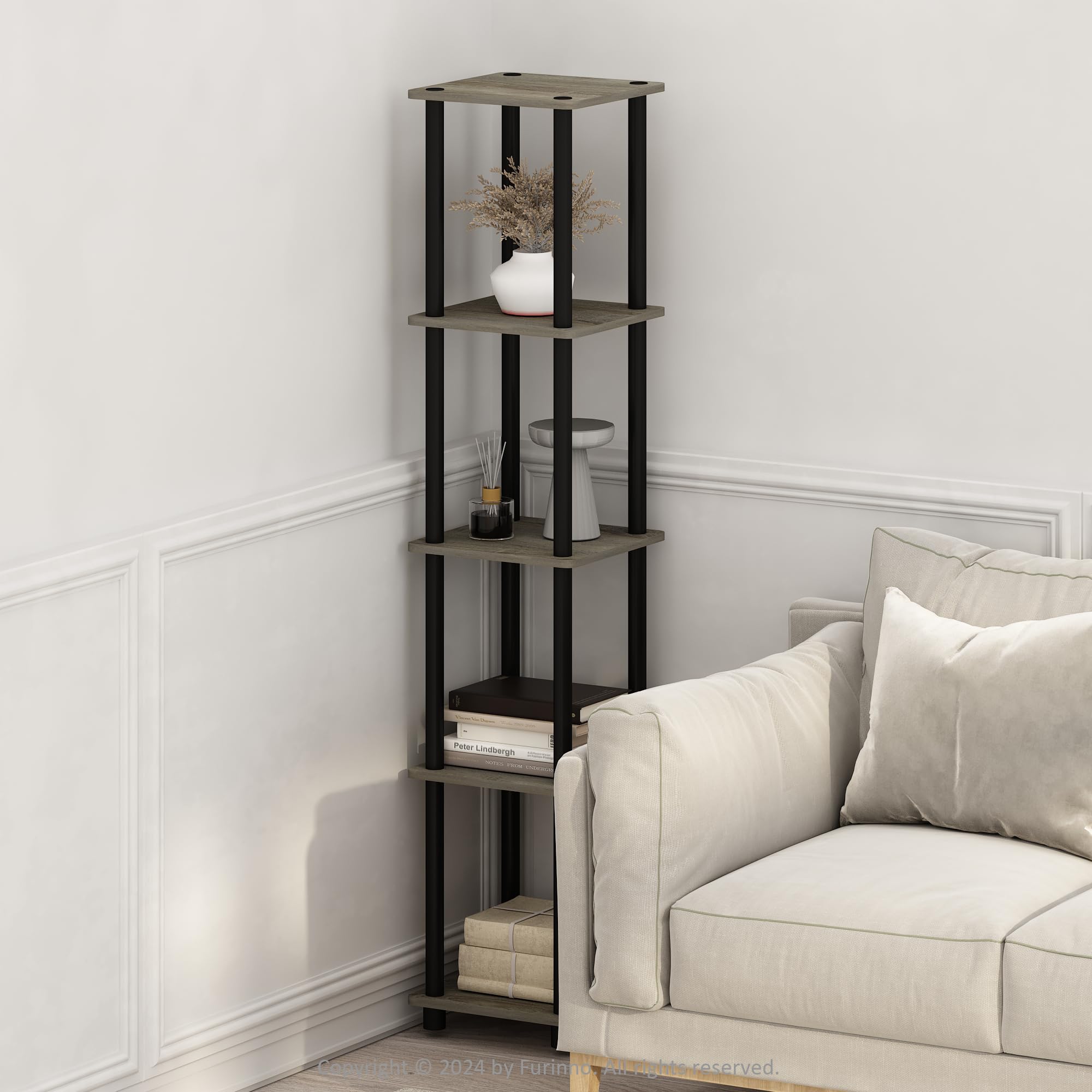 Furinno close-up of shelf edge highlights rounded safety and finish benefit