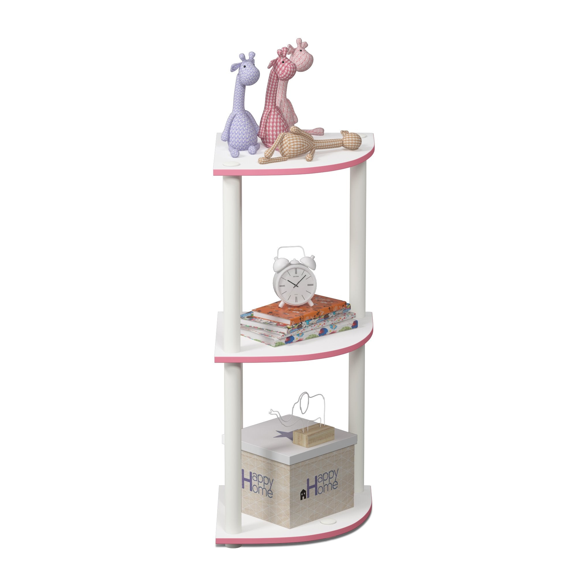 Furinno shelf styled in living room showing display and decor benefit