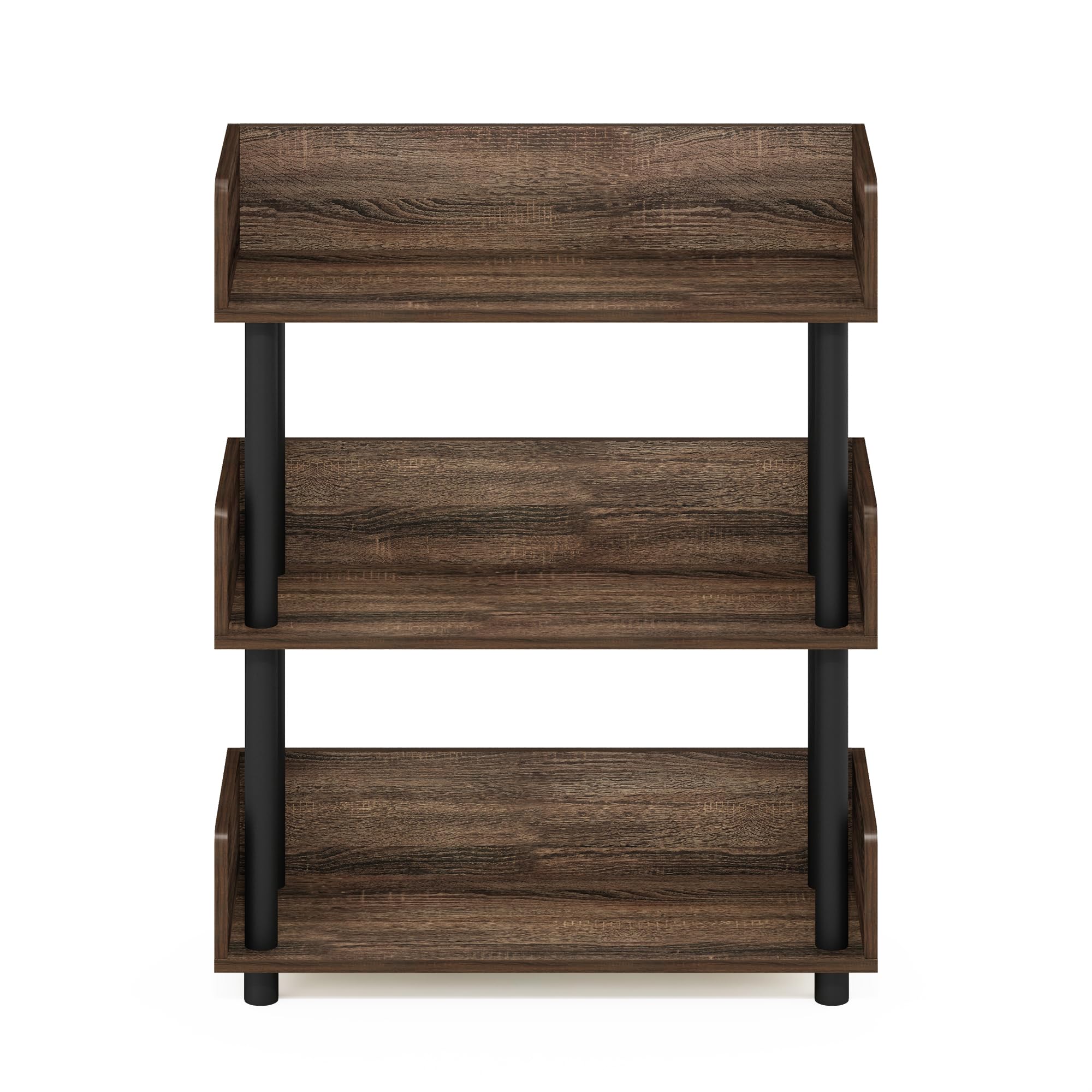 Furinno shelf in living room showcasing neat storage and modern look