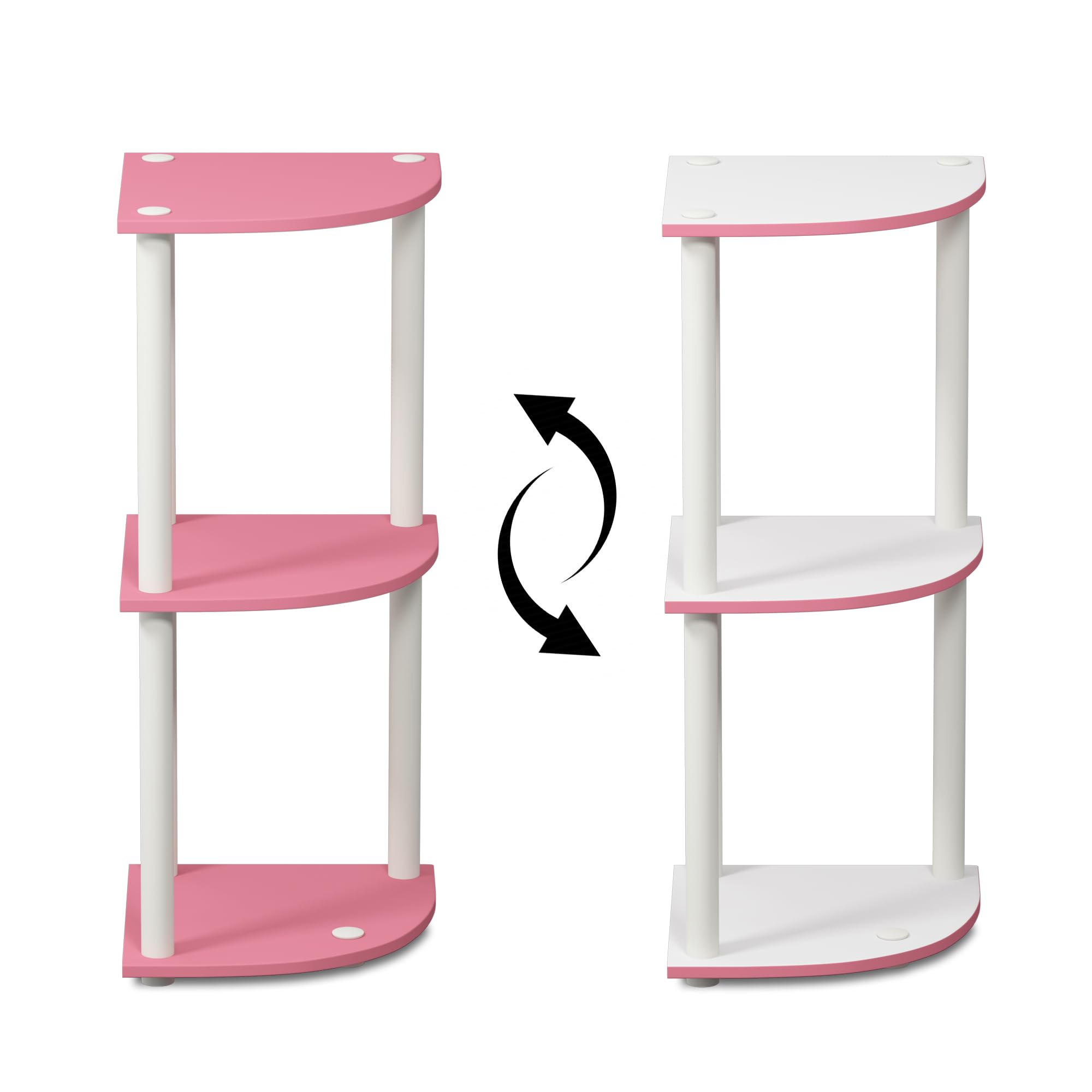 Furinno packaged unit with instructions showing ready-to-assemble benefit