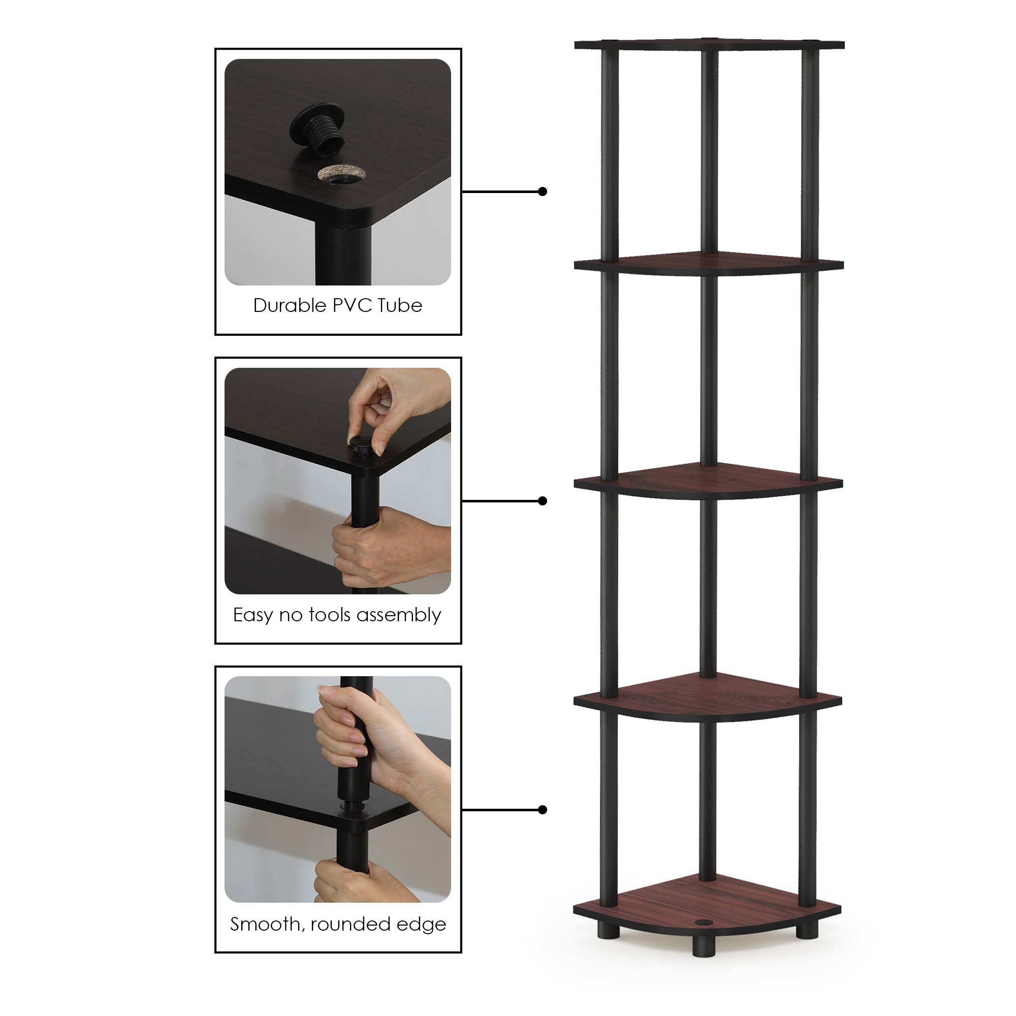Furinno included wall-anchor hardware emphasizing added safety