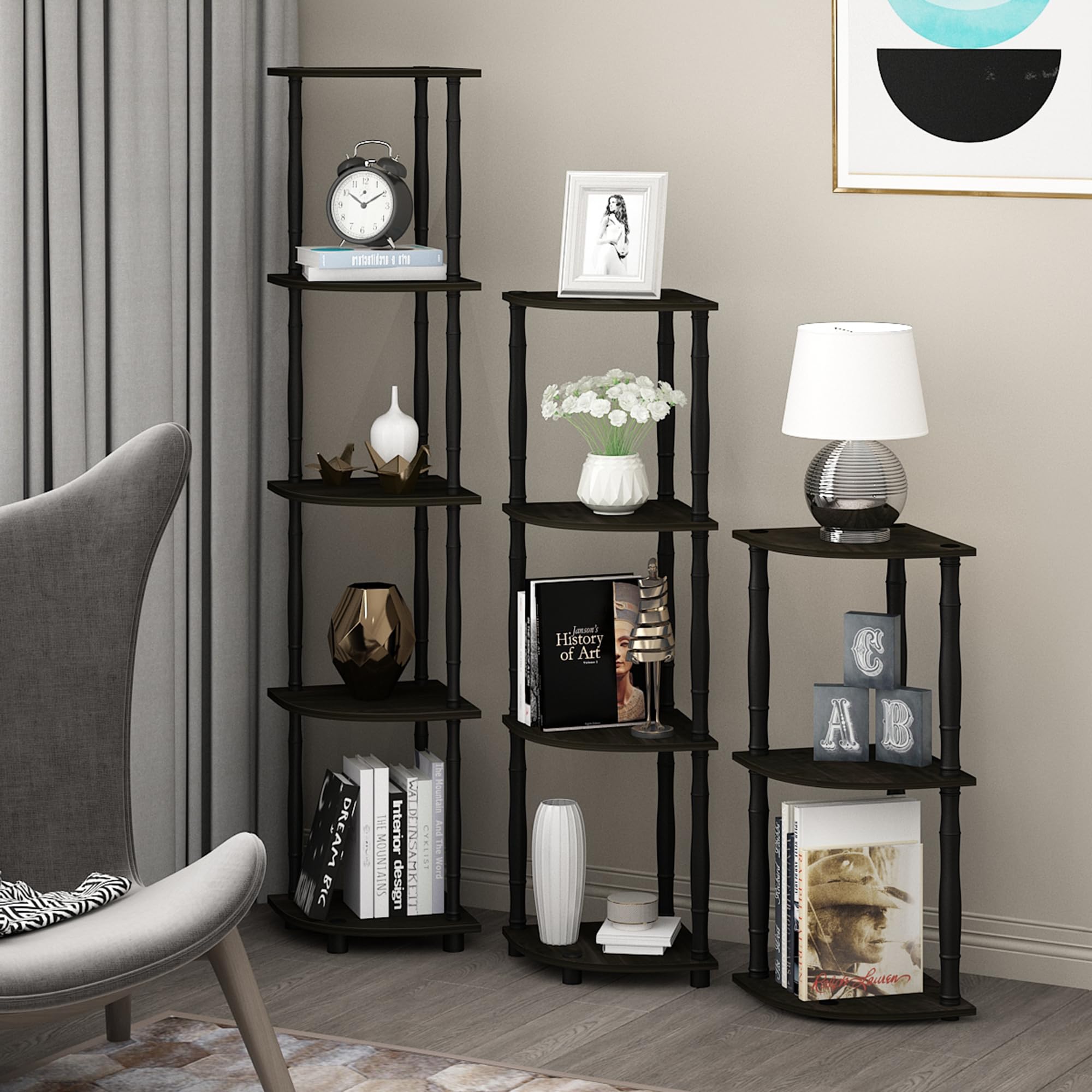 Furinno close-up of composite wood shelf texture highlighting durable finish and clean edges