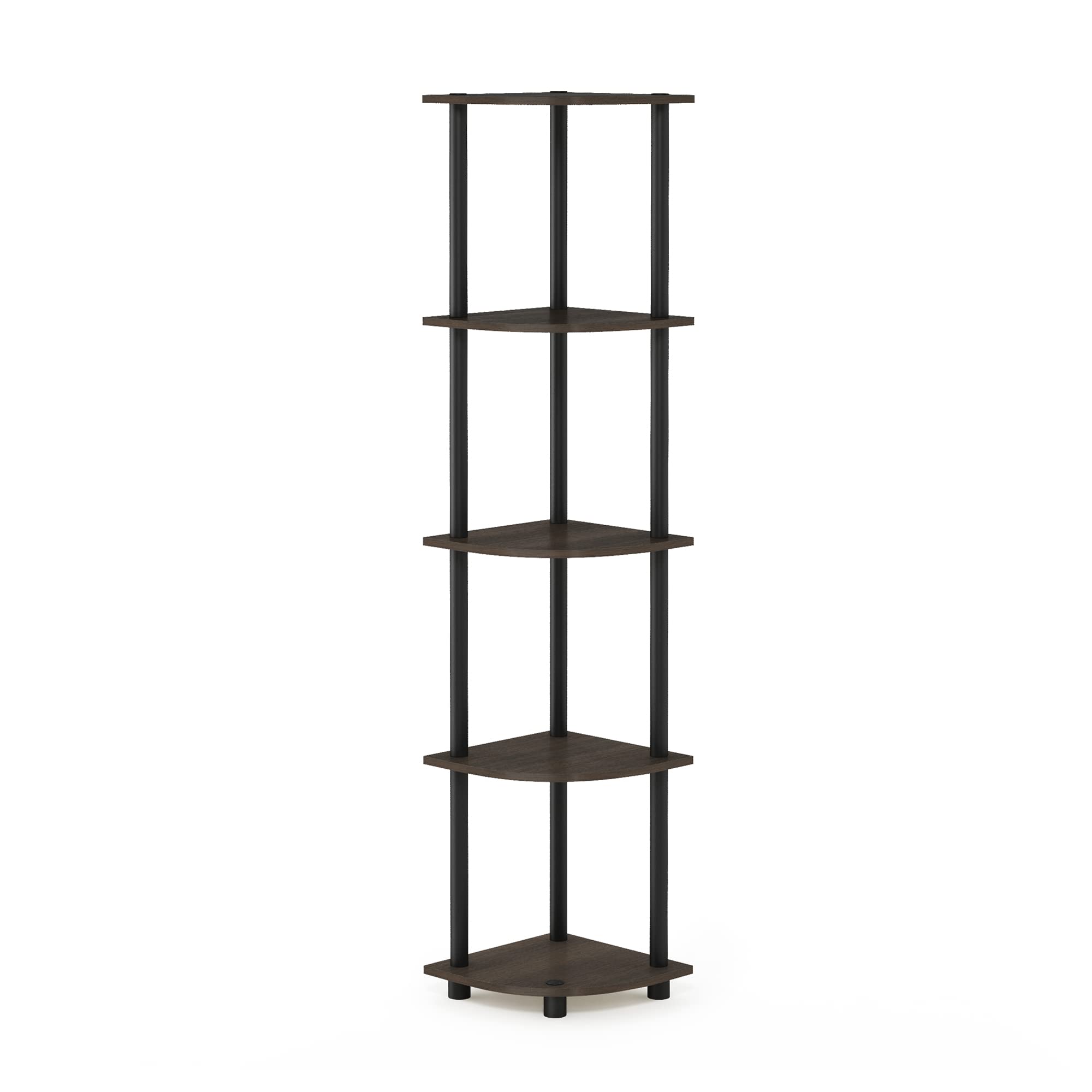 Furinno lifestyle corner shot of shelf in room showing compact design and stylish fit