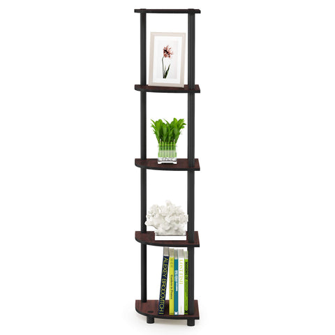 Furinno shelf next to armchair illustrating height and size for scale
