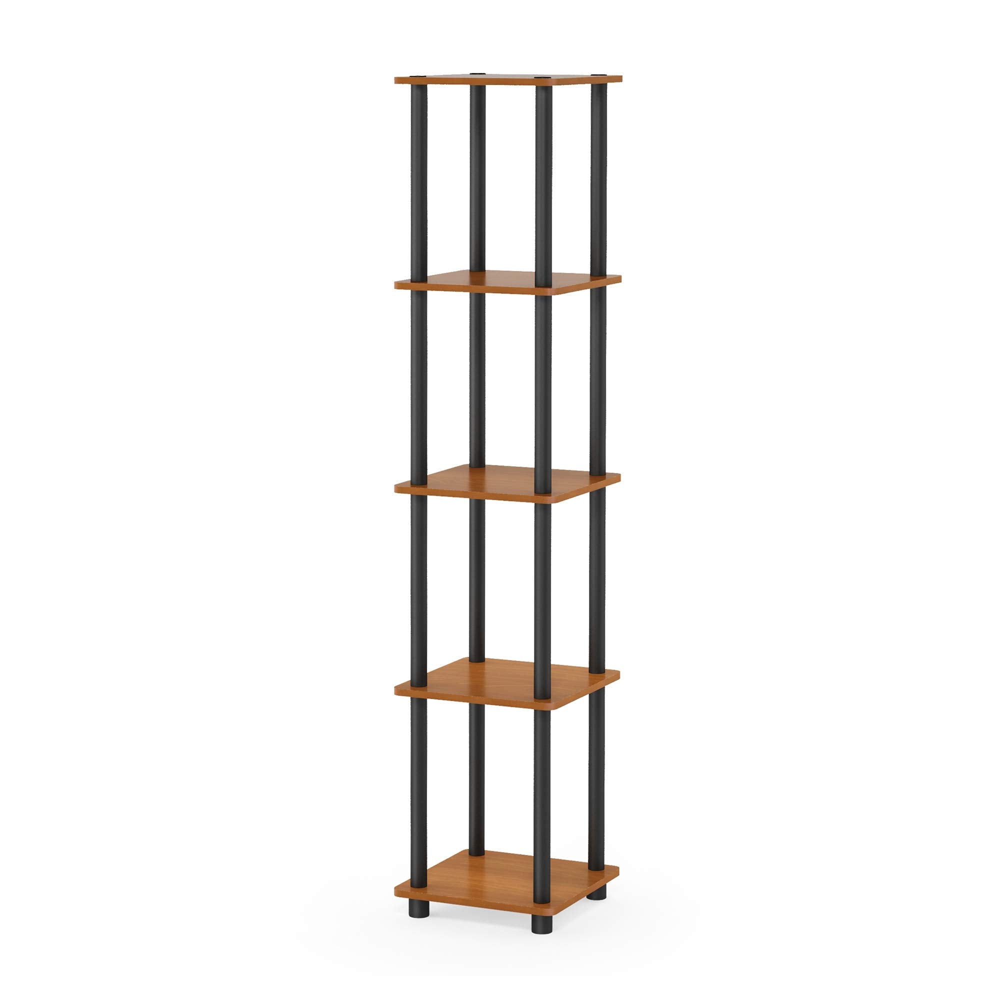 Furinno shelf beside chair showing compact footprint and scale benefit