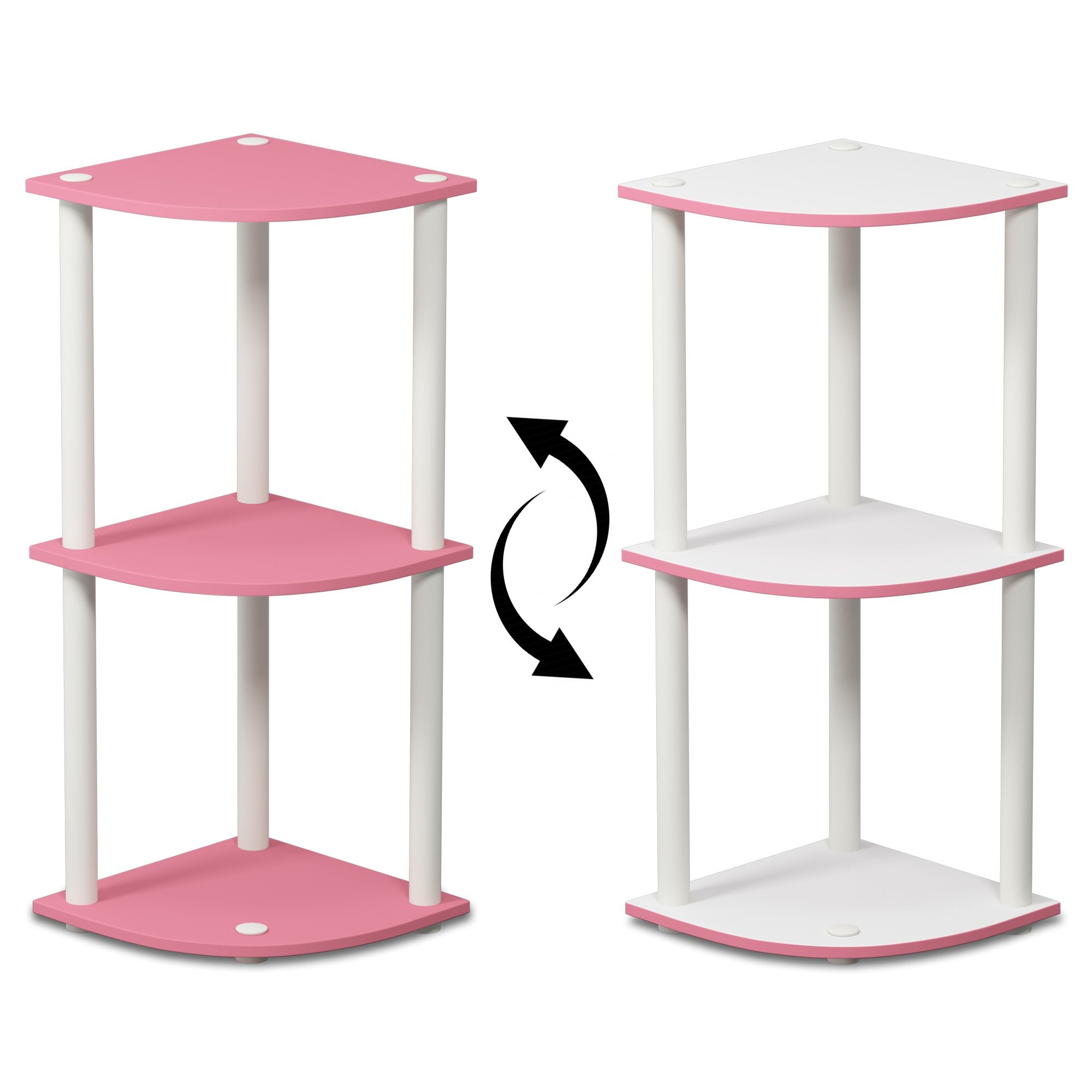 Furinno side profile demonstrating corner fit and space-saving benefit