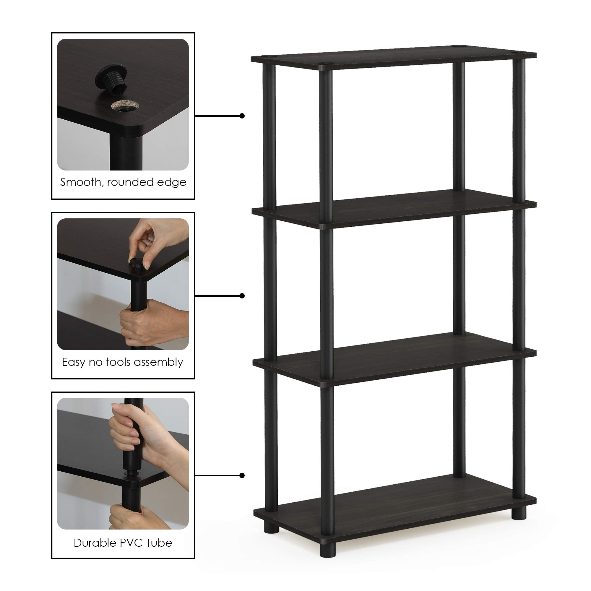 Furinno side profile highlighting slim footprint and placement flexibility