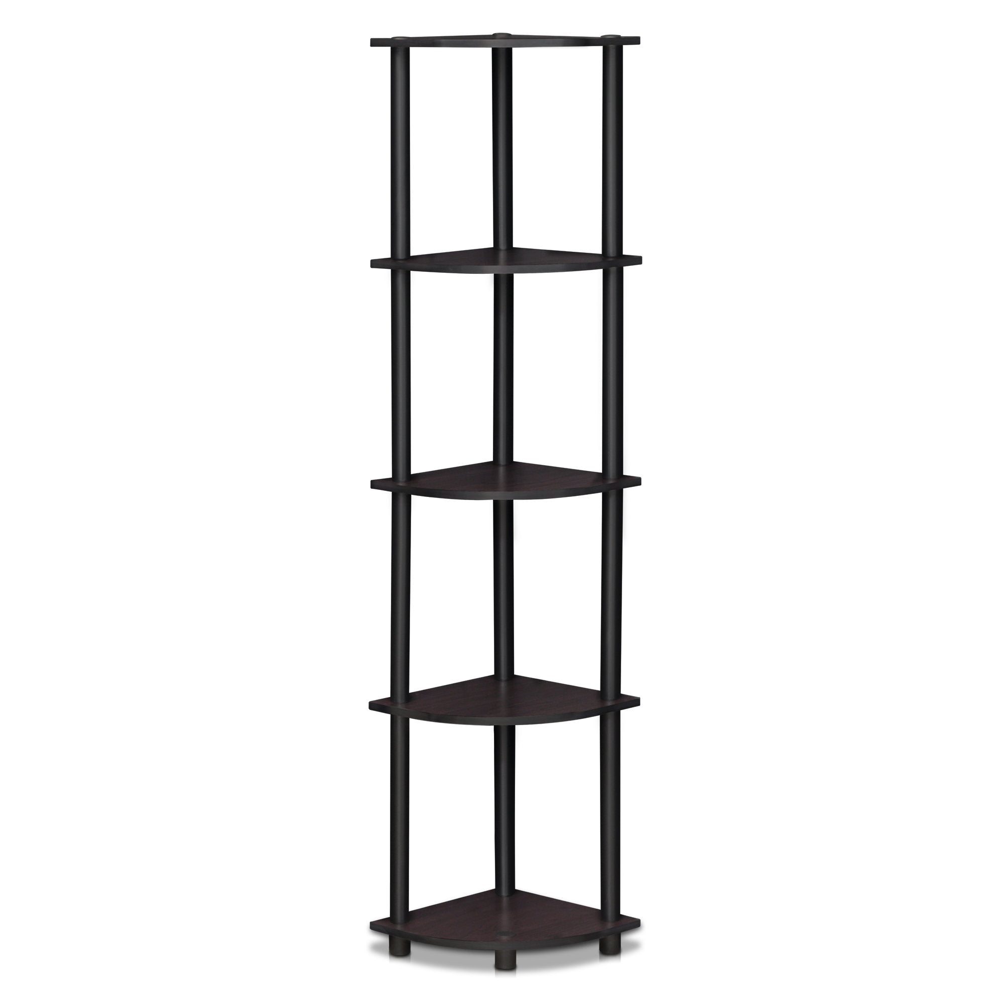 Furinno shelf size comparison next to chair showing compact scale benefit