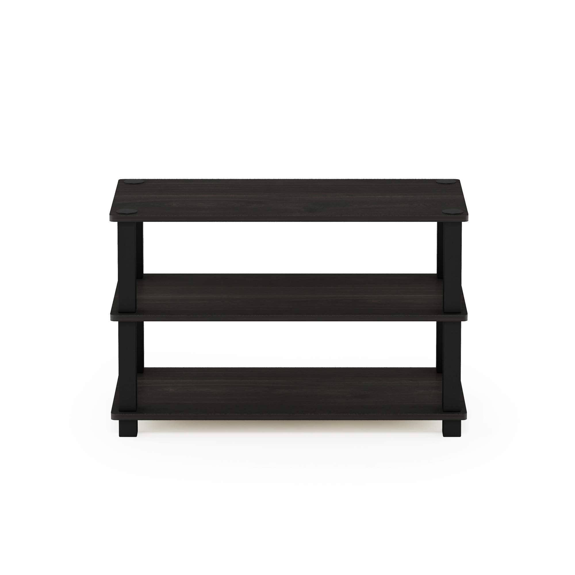Furinno top shelf staged with keys and bag showing accessible catchall benefit