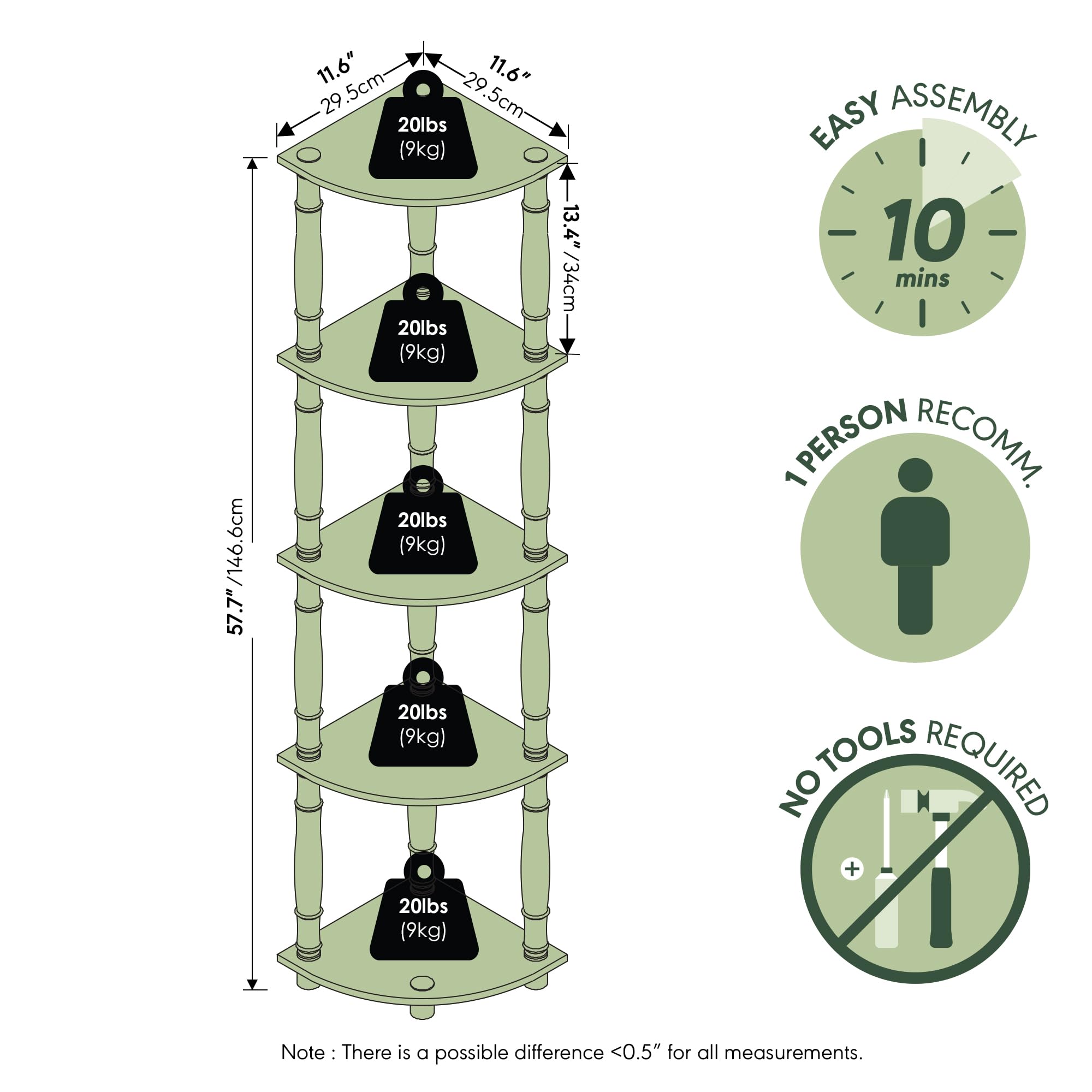 Furinno detailed PVC tube connection demonstrating tool-free twist-and-lock assembly benefit