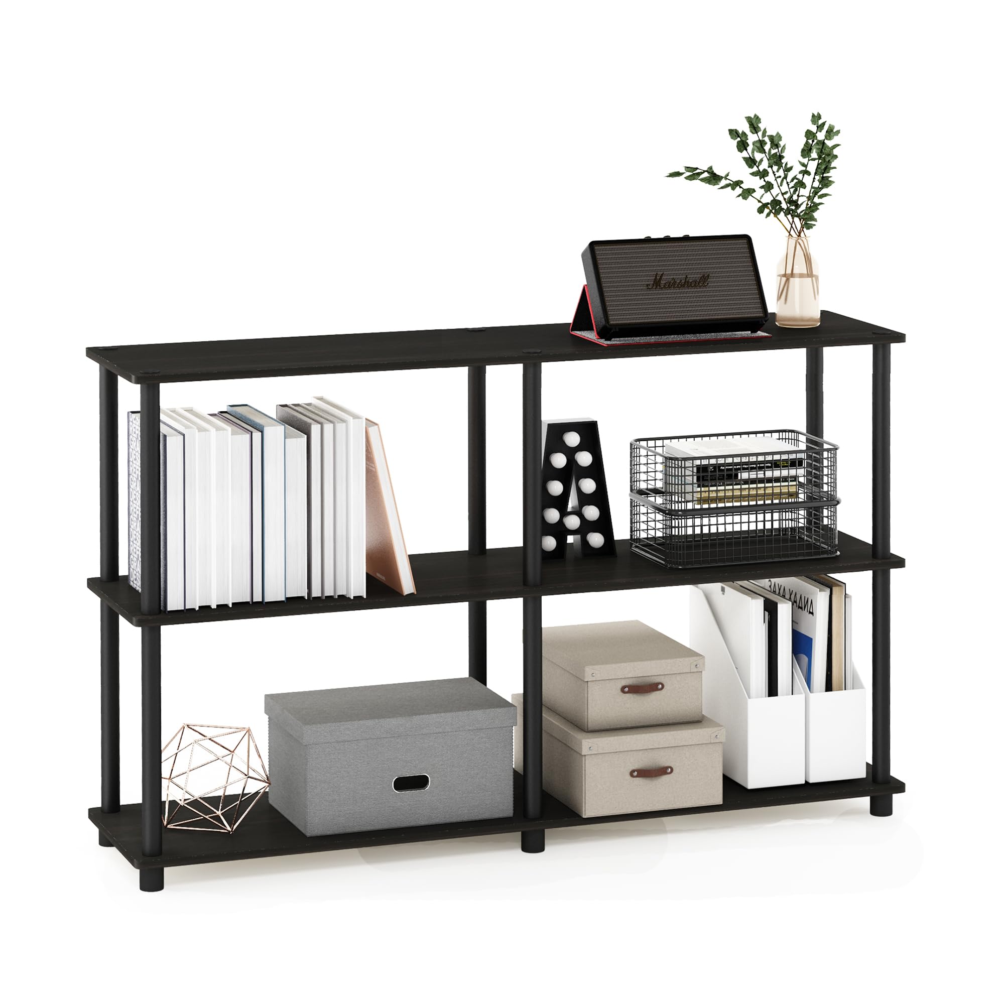 Furinno assembled toolless connectors showing easy setup and fast assembly benefit