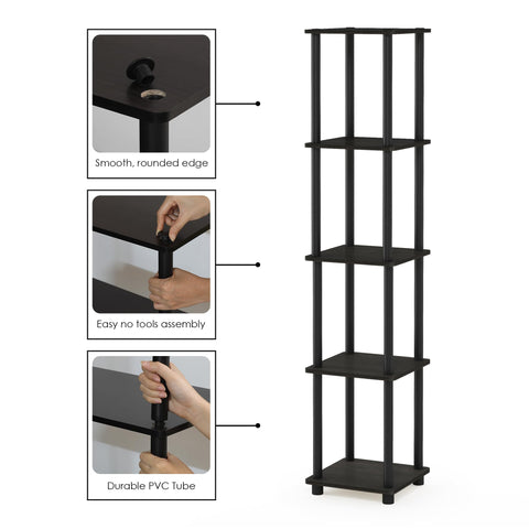 Furinno packaging and instructions image indicating easy assembly and included guide