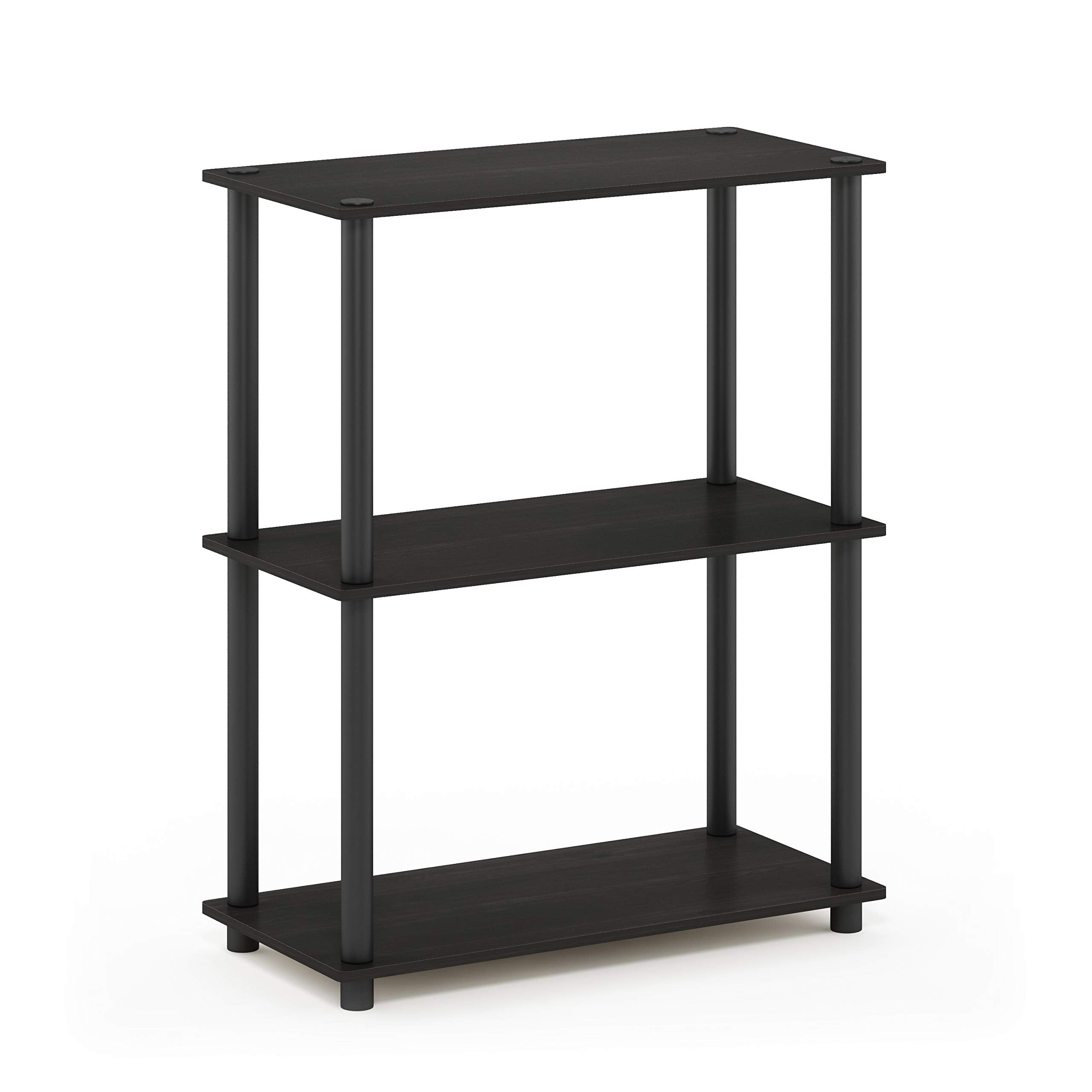 Furinno shelf with books and decor showing size and capacity benefit