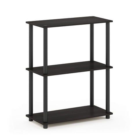 Furinno shelf with books and decor showing size and capacity benefit