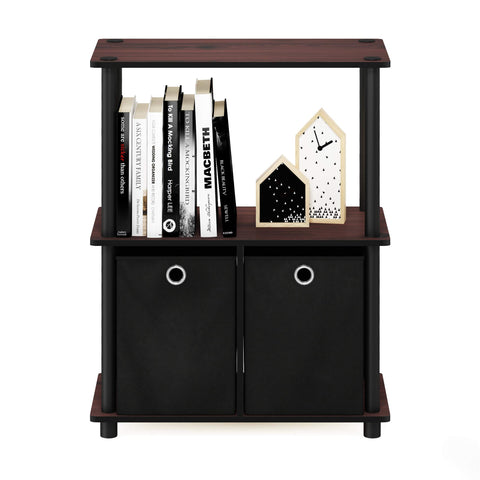 Furinno staged shelf with books and decor showing organized display benefit