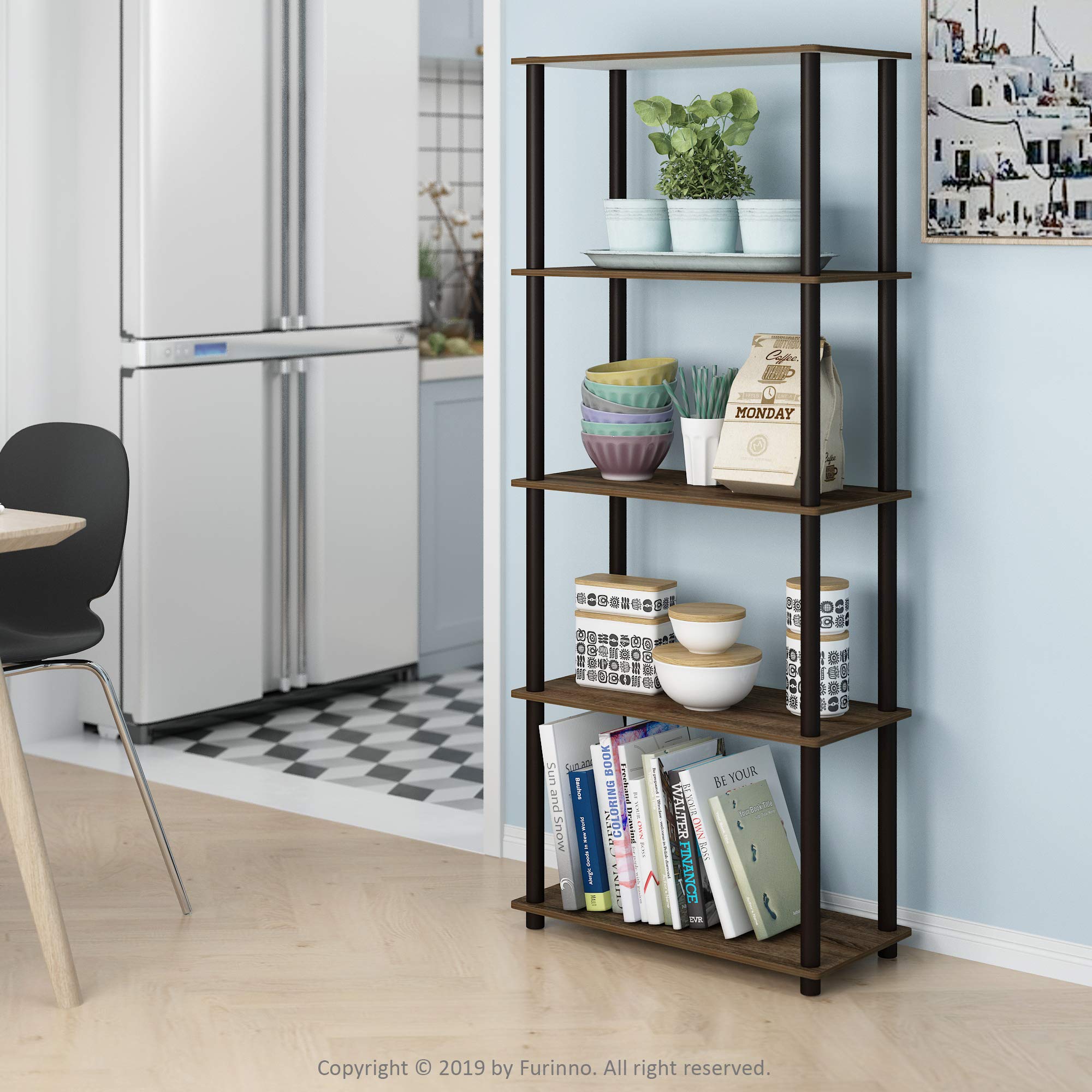Furinno corner view demonstrating space-saving placement and accessibility