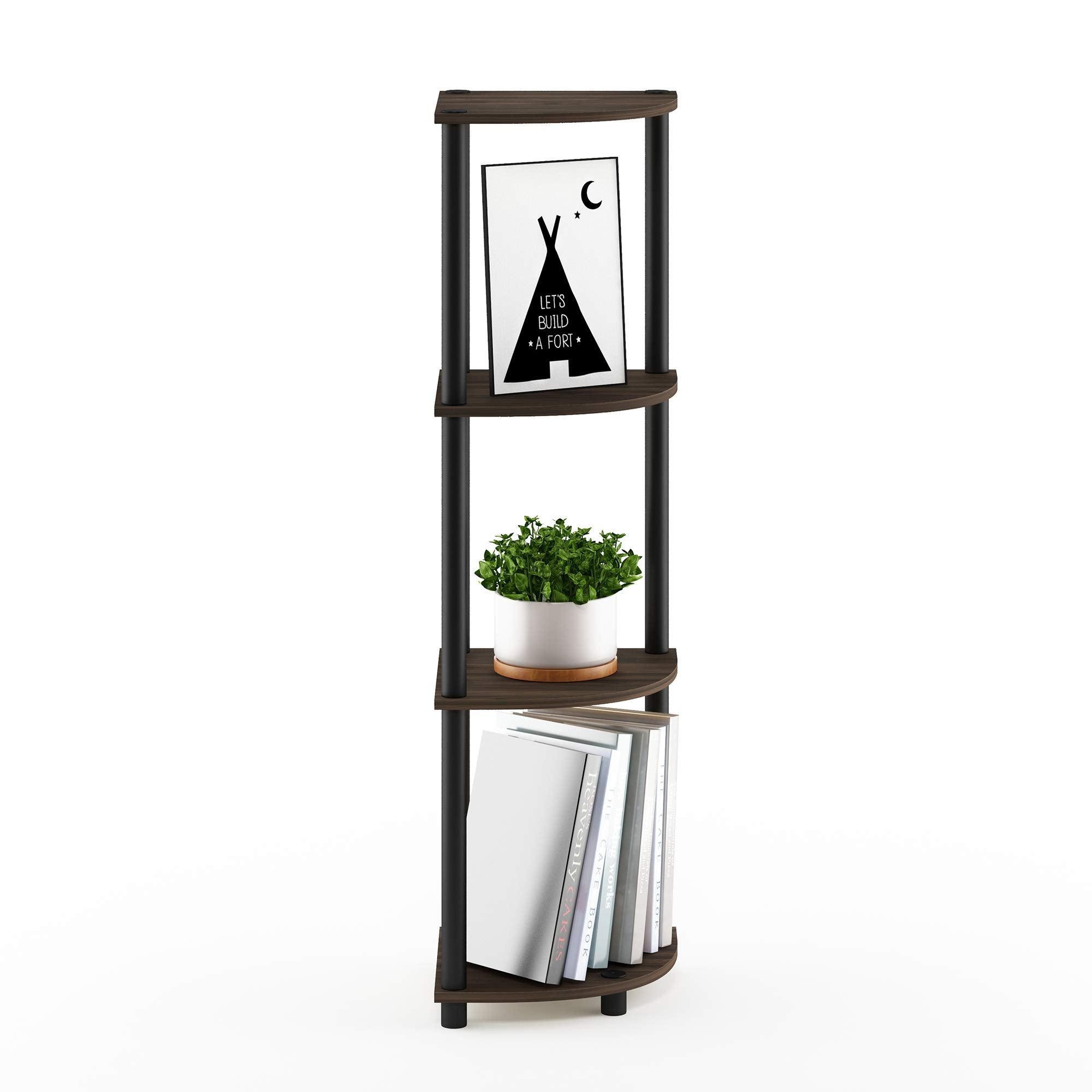 Furinno top shelf detail showing edge finish and stable support benefit