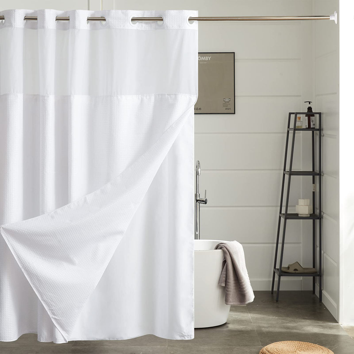 Furlinic front view of curtain set showing full-length hotel-style look and easy hanging