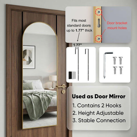 Furnbar mirror in a bedroom lifestyle scene showing elegant decor and room-brightening benefit