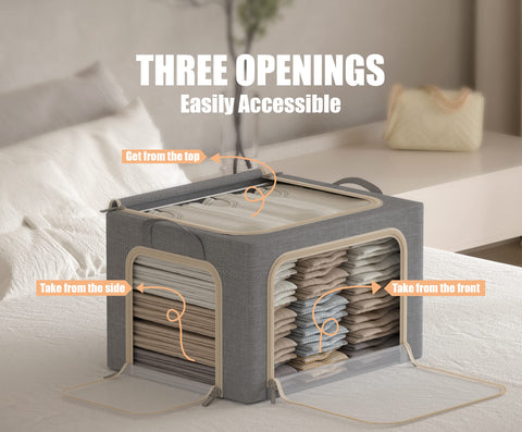 Furnhome clear window and side label pocket enabling quick content identification