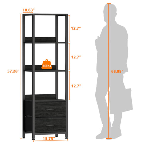 Furnulem drawer detail with fabric pull for neat concealed storage