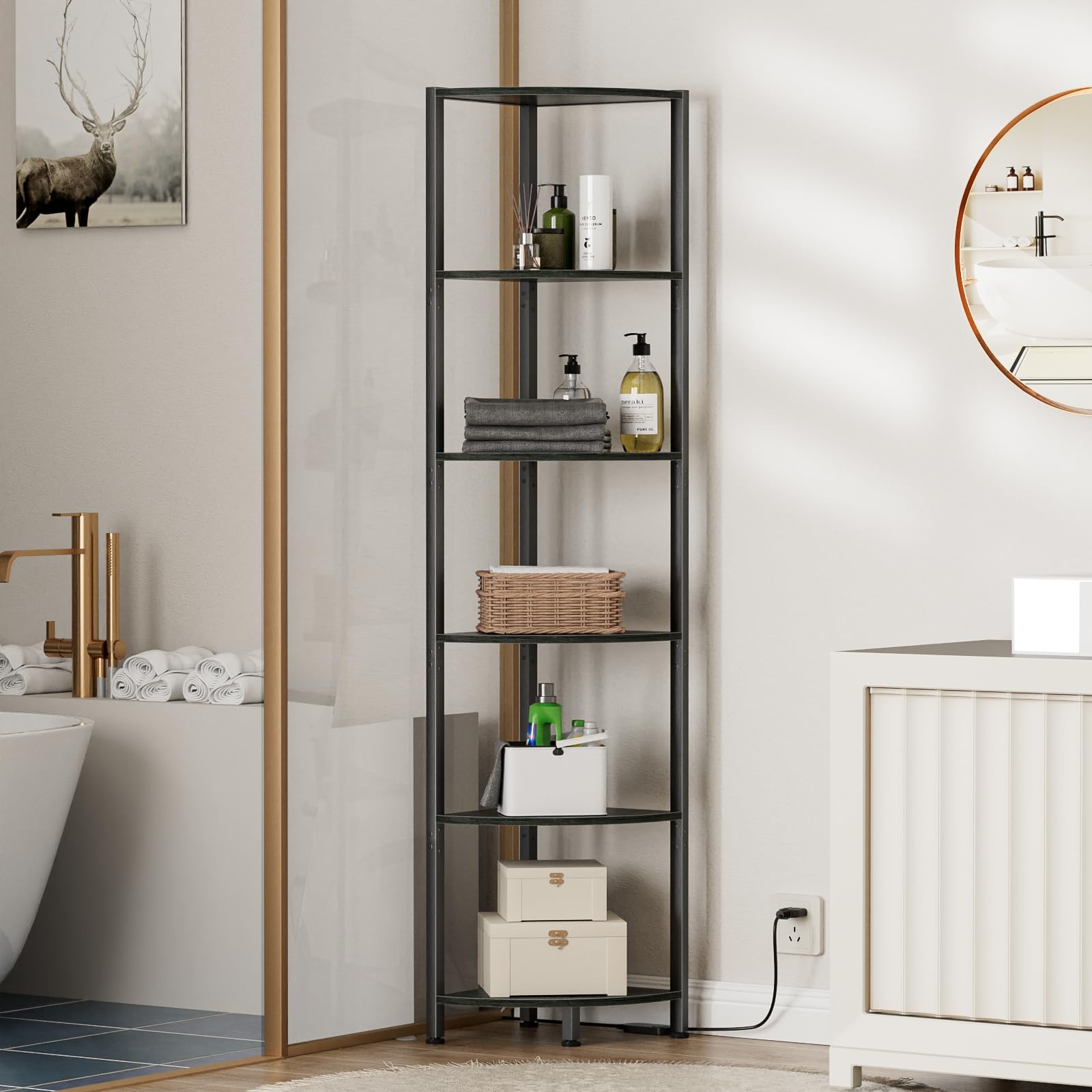 Furnulem shelf bottom shelf detail with sturdy board supporting heavier storage items safely
