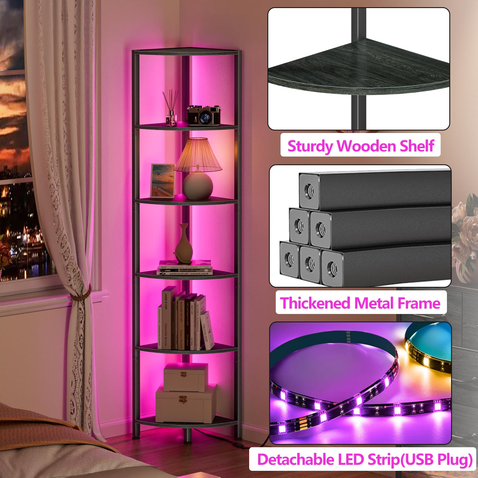 Furnulem shelf frame and joinery close detail showing metal construction and stable assembly points