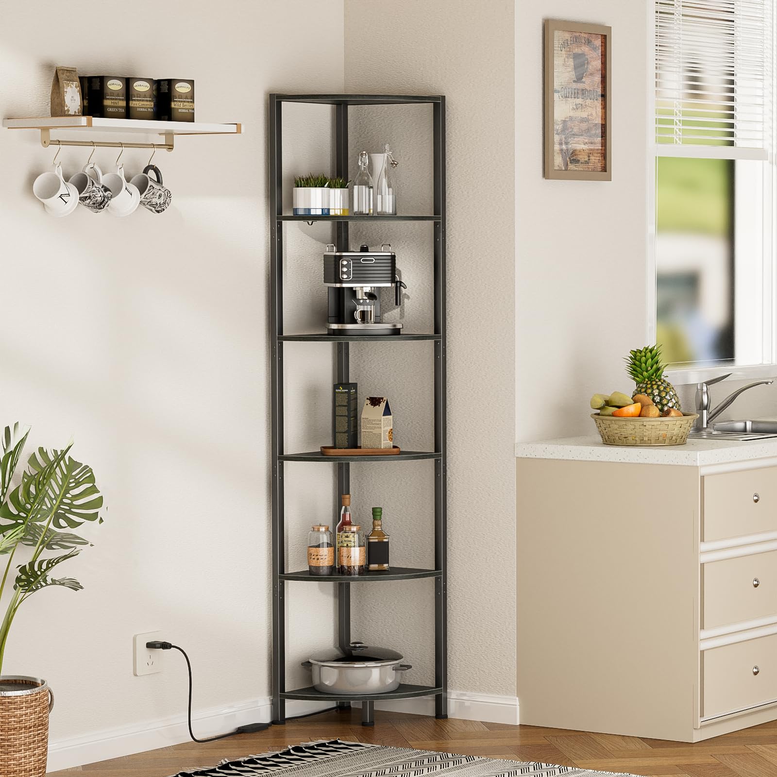 Furnulem shelf in gaming room lifestyle scene accenting RGB setup and organized collectibles