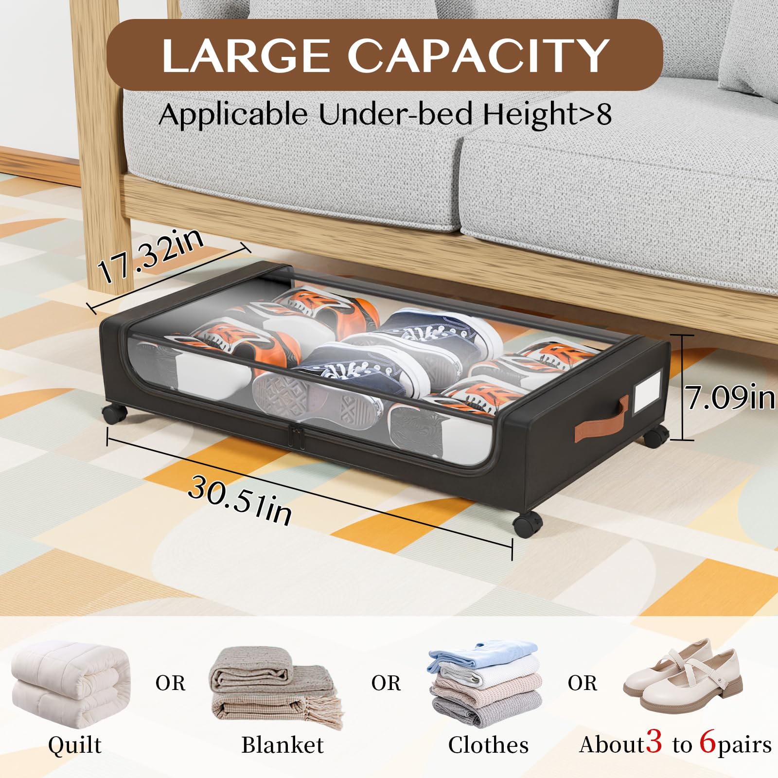Futego caster detail showing locking wheels for stable storage and easy rolling