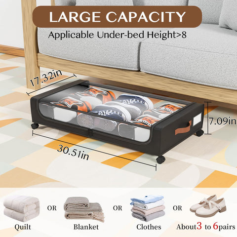 Futego caster detail showing locking wheels for stable storage and easy rolling