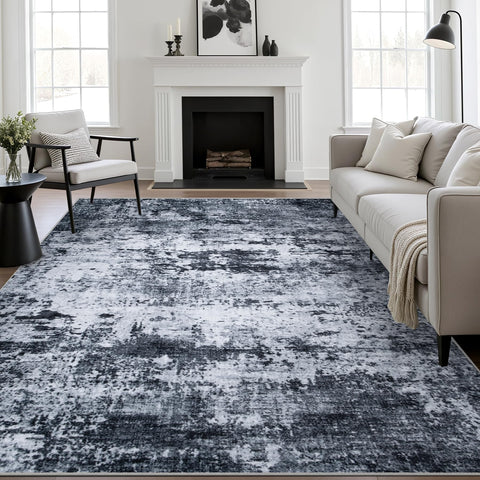 FXRHLP front view of 5x7 rug shows modern abstract pattern and versatile styling