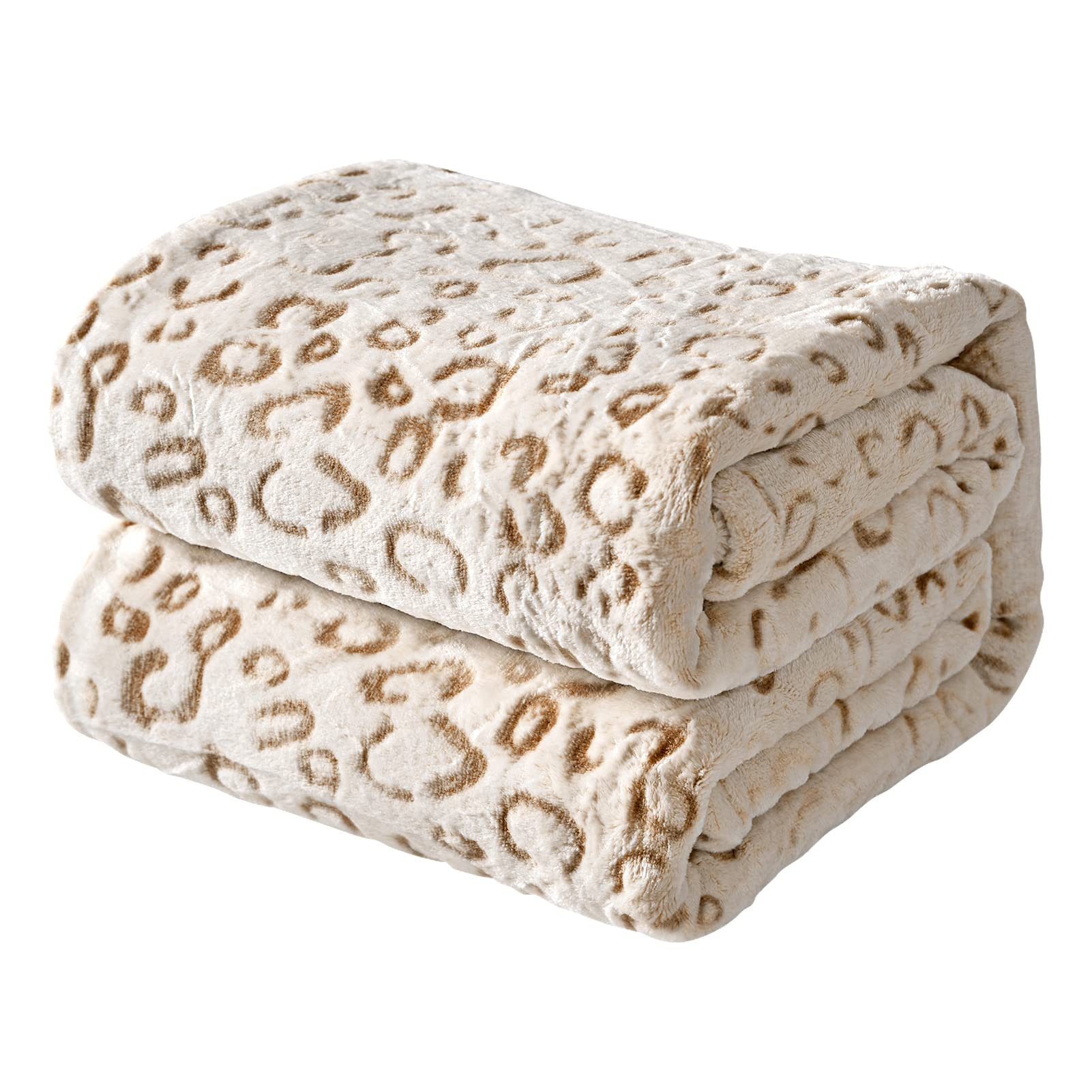 FY FIBER HOUSE front packaging view shows brown leopard throw and cozy appeal