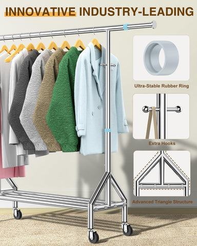 FYBEE shelf storage and side hooks holding shoes and bags for compact organization
