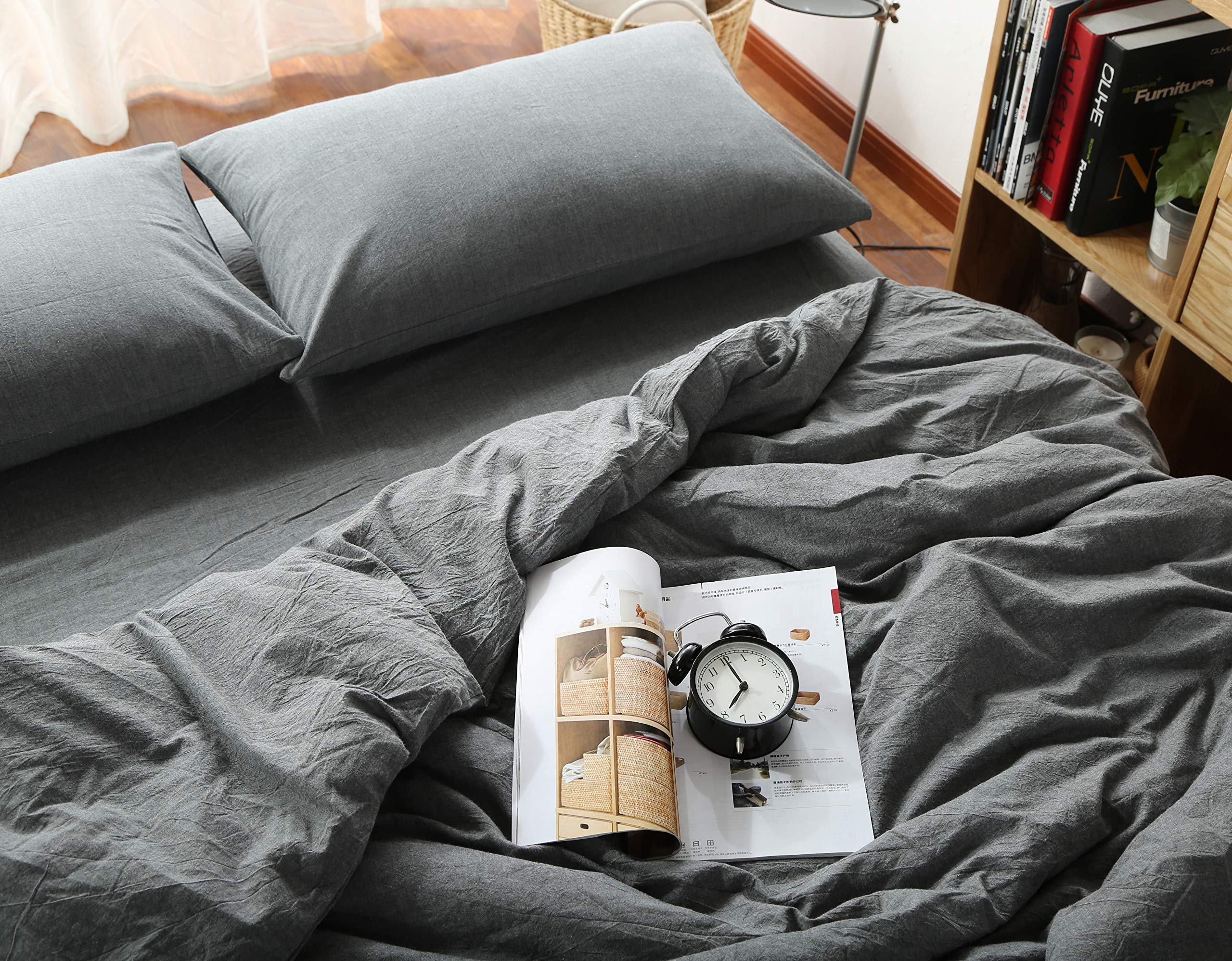 F.Y.Dreams duvet cover on weighted blanket in use demonstrating even weight distribution
